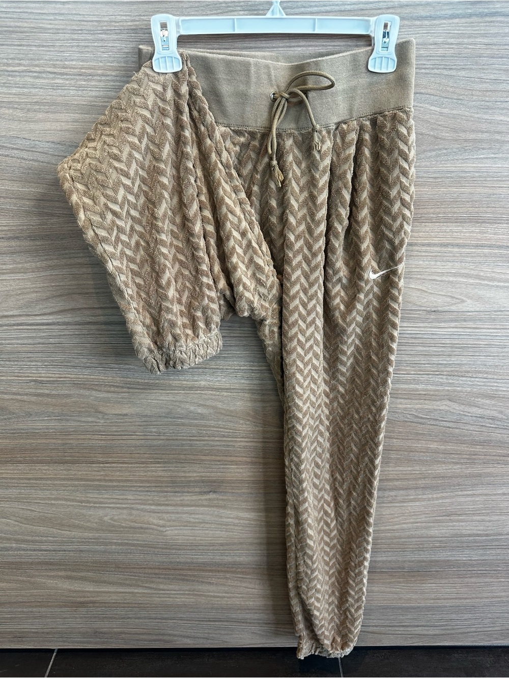 Nike Women's Tan Chevron Jogger Pants